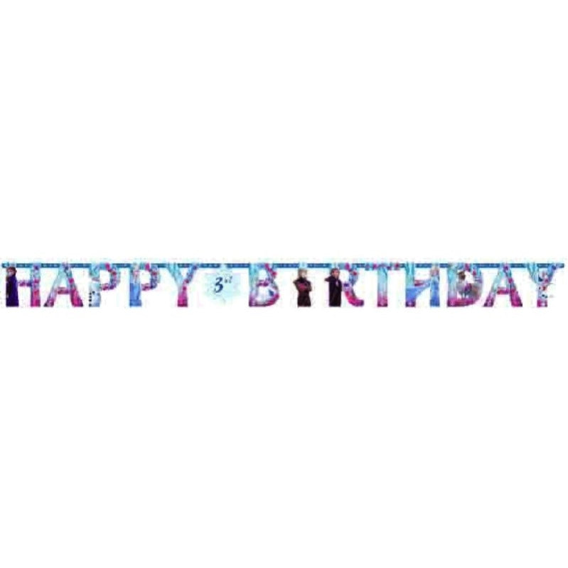 Frozen 2 Jumbo Happy Birthday Add-An-Age Letter Banner - Party Savers
