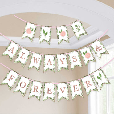 Love and Leaves Pennant Banner Always & Forever - Party Savers