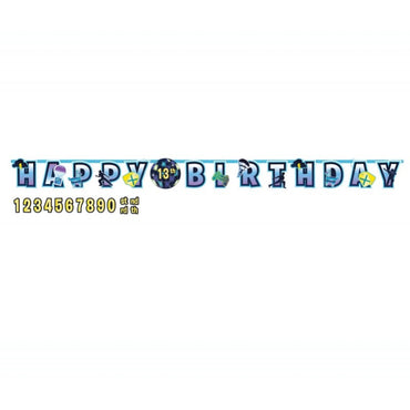 Battle Royal Jumbo Happy Birthday Add-An-Age Letter Banner - Party Savers