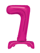 Number 1 Bright Pink Giant Standing Air Filled Foil Balloon 76.2cm Each