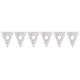 Silver Scroll Personalised Penant Banner 24pk - Party Savers