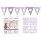 Lilac Personalised Penant Banner 24pk - Party Savers