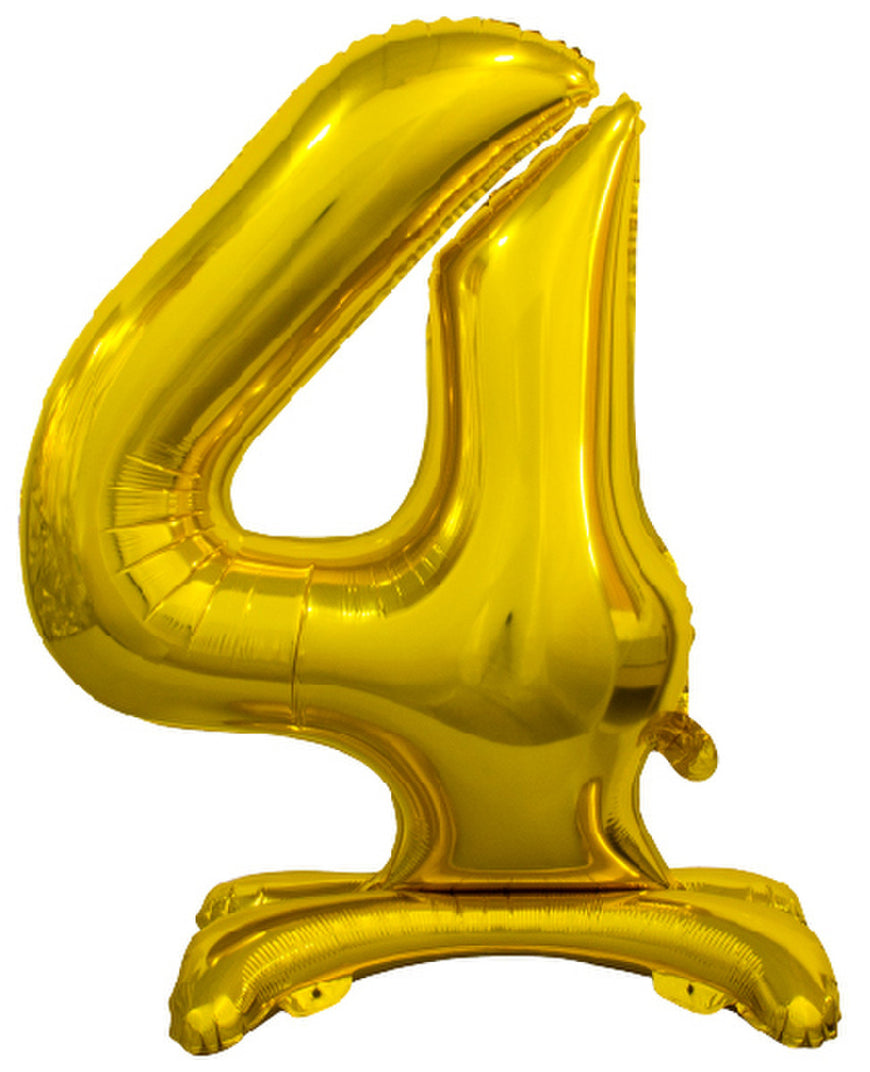 Number 1 Gold Giant Standing Air Filled Foil Balloon 76.2cm Each