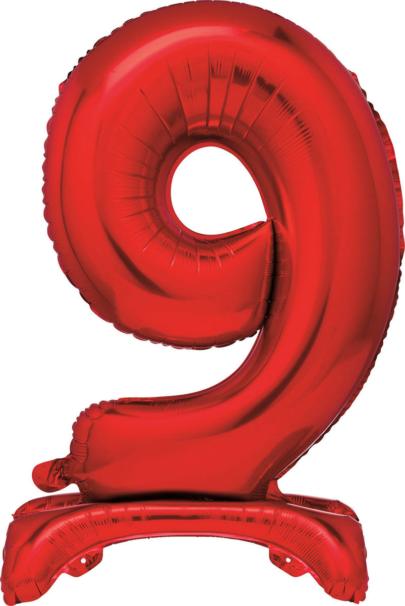 Number 1 Red Giant Standing Air Filled Foil Balloon 76.2cm Each