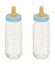 Blue Baby Mini Bottles 13cm 2pk - Party Savers