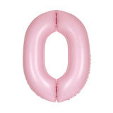 Number 1 Matte Pastel Pink Foil Balloon 86cm Each