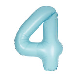 Number 1 Matte Pastel Blue Foil Balloon 86cm Each