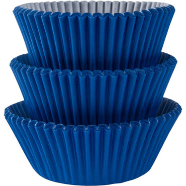 Bright Royal Blue Cupcake Cases 75pk - Party Savers