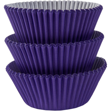 New Purple Cupcake Cases 75pk - Party Savers