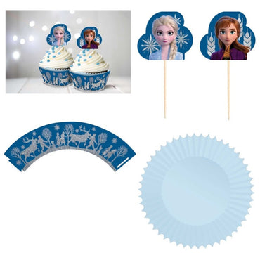 Frozen 2 Glitter Cupcake Kit 24pk - Party Savers