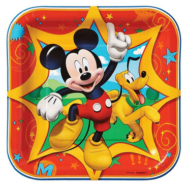 Mickey and Friends Square Plate 17cm 8pk - Party Savers