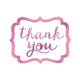 Pastel Pink Thank You Stickers 50pk - Party Savers