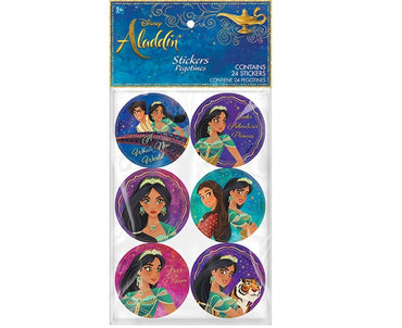 Aladdin Stickers 24pk - Party Savers