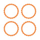 Orange Scalloped Labels 5pk - Party Savers
