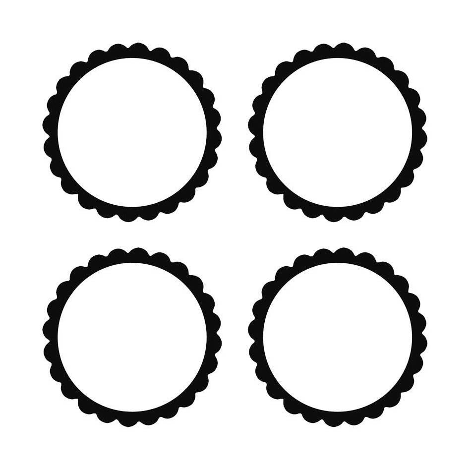 Kiwi Scalloped Labels 5pk - Party Savers