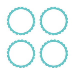 Bright Royal Blue Scalloped Labels 5pk - Party Savers