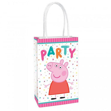 Peppa Pig Confetti Party Paper Kraft Bags 8pk