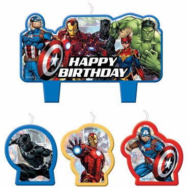 Marvel Avengers Power Unite Birthday Candle Set 4pk - Party Savers
