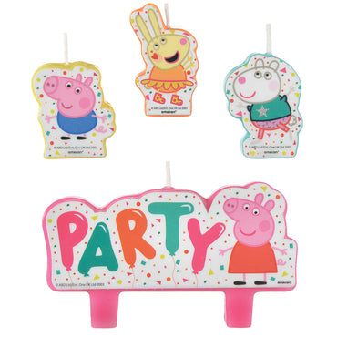 Peppa Pig Confetti Party Candle Set 4pk