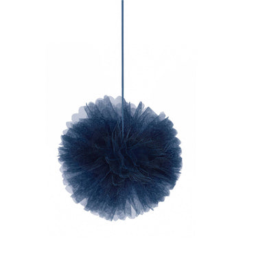 Navy Bride Deluxe Fluffy Tulle Hanging Decorations 30cm 3pk - Party Savers