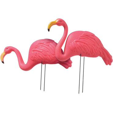Summer Luau Flamingos Yard Stakes 2pk - Party Savers