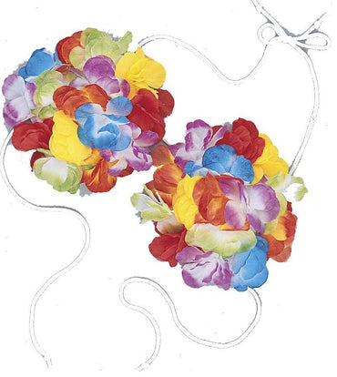 Luau Rainbow Flower Bra - Party Savers