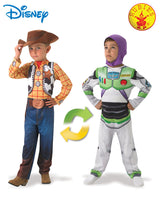 Boys Costume - Woody To Buzz Lightyear Deluxe Reversible - Party Savers