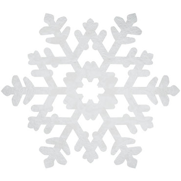 Snowflake Large Foil Cutout 38cm Each - Party Savers
