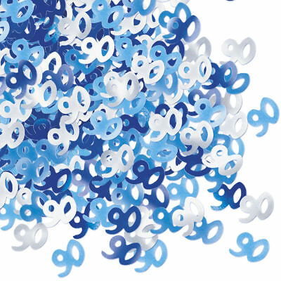 Blue Glitz 90th Birthday Confetti 14gms - Party Savers