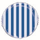 Royal Blue Stripes Foil Balloon 45cm - Party Savers