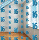 Blue Glitz 16th Hanging Decorations 1.5m 6pk - Party Savers