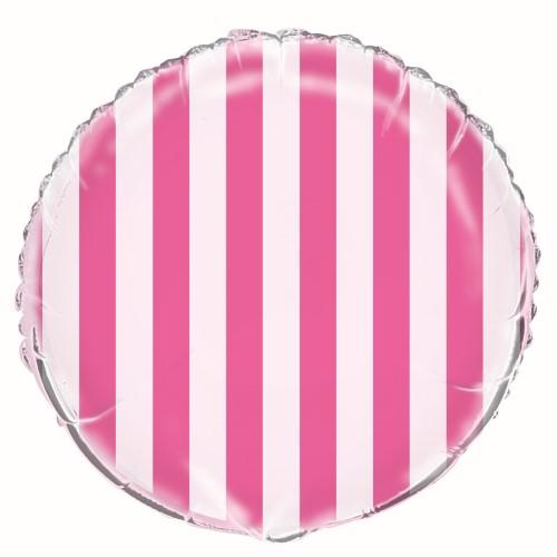 Red Stripes Foil Balloon 45cm - Party Savers