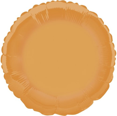 Orange Round Foil Balloon 45cm - Party Savers