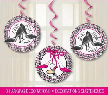 Girls Night Out Hanging Decorations 3pk - Party Savers