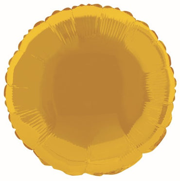 Gold Round Foil Balloon 45cm - Party Savers