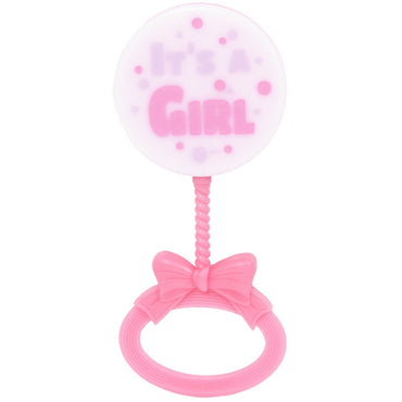 Pink "IT'S A GIRL" Ratles 4pk - Party Savers
