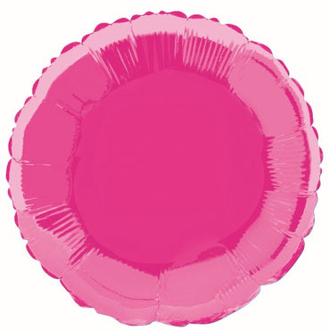 Bright Pink Round Foil Balloon 45cm - Party Savers