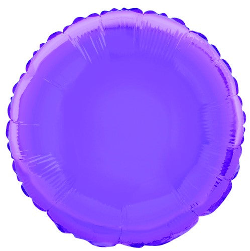 Purple Round Foil Balloon 45cm - Party Savers