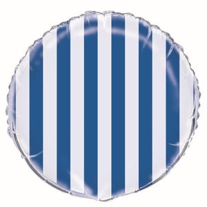 Red Stripes Foil Balloon 45cm - Party Savers