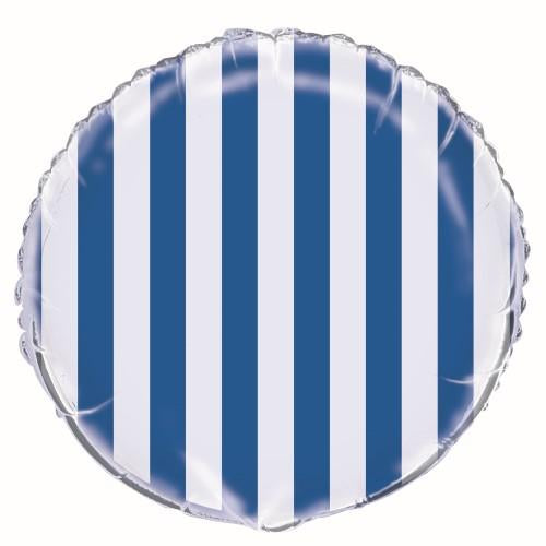 Red Stripes Foil Balloon 45cm - Party Savers