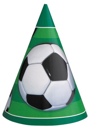 Soccer Party Hats 8pk - Party Savers