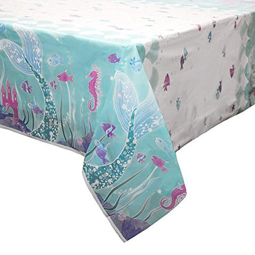 Mermaid Printed Tablecover 137cm x 213cm - Party Savers
