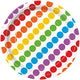 Rainbow Paper Plates 18cm 8pk - Party Savers