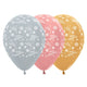 Merry Christmas Snowflakes Metallic Silver, Rose Gold And Gold 30cm Latex Balloons, 25PK - Party Savers
