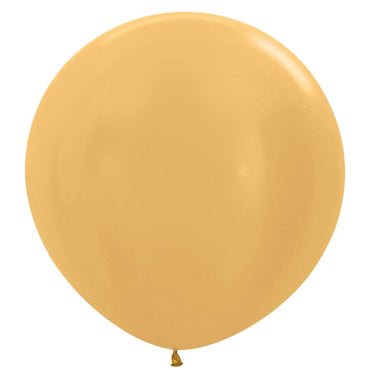 Gold Latex Balloons 60cm 3pk