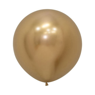 Gold Metallic Reflex Latex Balloons 60cm 3pk