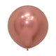 Rose Gold Metallic Reflex Latex Balloons 60cm 3pk