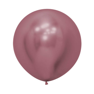 Metallic Reflex Pink Latex Balloons 60cm 3pk