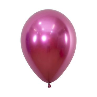 Metallic Reflex Fuchsia Latex Balloons 30cm 12pk