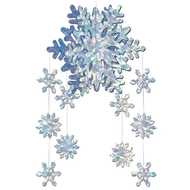 Snowflake 3D Mobile 22in Each - Party Savers